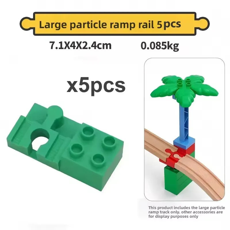 All Kinds Connectors Wooden Train Track Accessories Universal Plastic Building Blocks Adapters Fit for Brand Wooden Track Toys