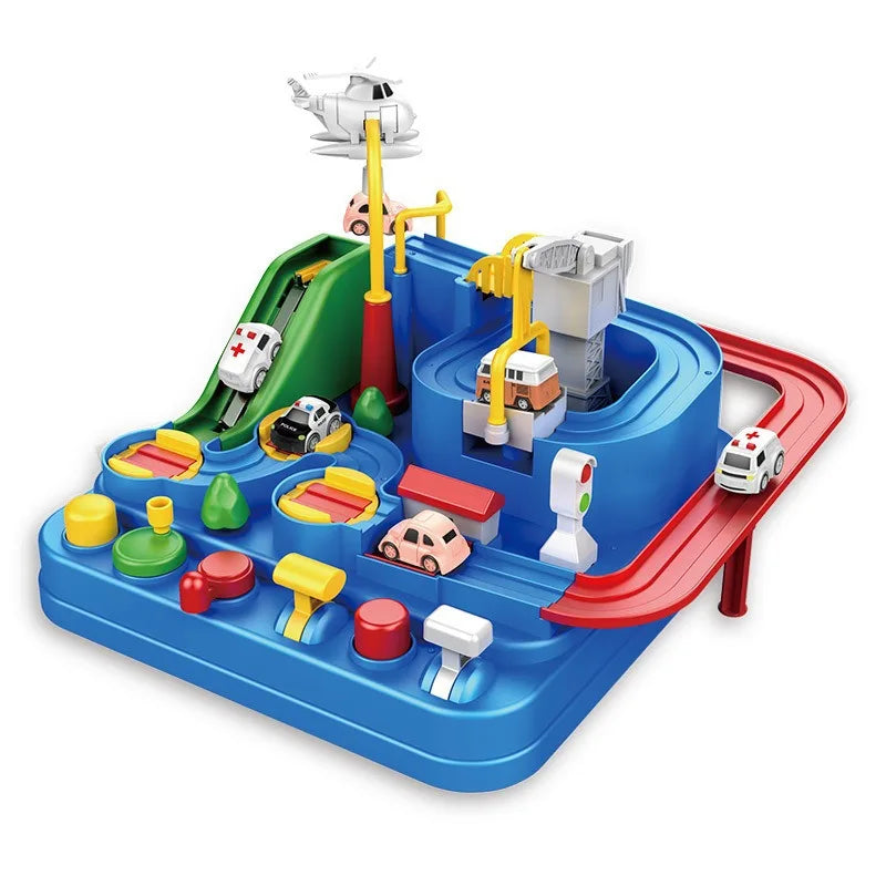 Children Racing Rail Car Model Educational Toy Track Adventure Game Brain Mechanical Interactive Train Suit Space Rocket Boy Toy