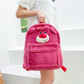 New Lotso Alien Cartoon Funny Plush Backpack Students Large Capacity Bag Girls Casual Soft Stuffed Schoolbag Lightening Bag
