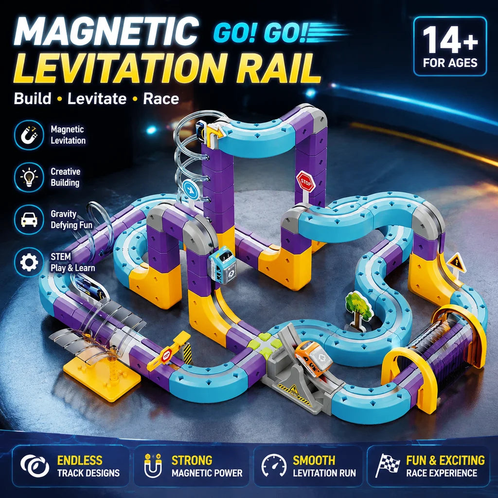 STEM Magnetic Building Blocks Track Car Variable DIY Assembled Track Puzzle Educational  Toy Family Interactive Game School Gift