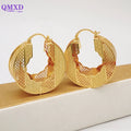 Fashion Dubai Jewelry Sets Gold Color Pendant Copper Classic Earrings Necklace For Women Daily Wear Party Anniversary Gifts