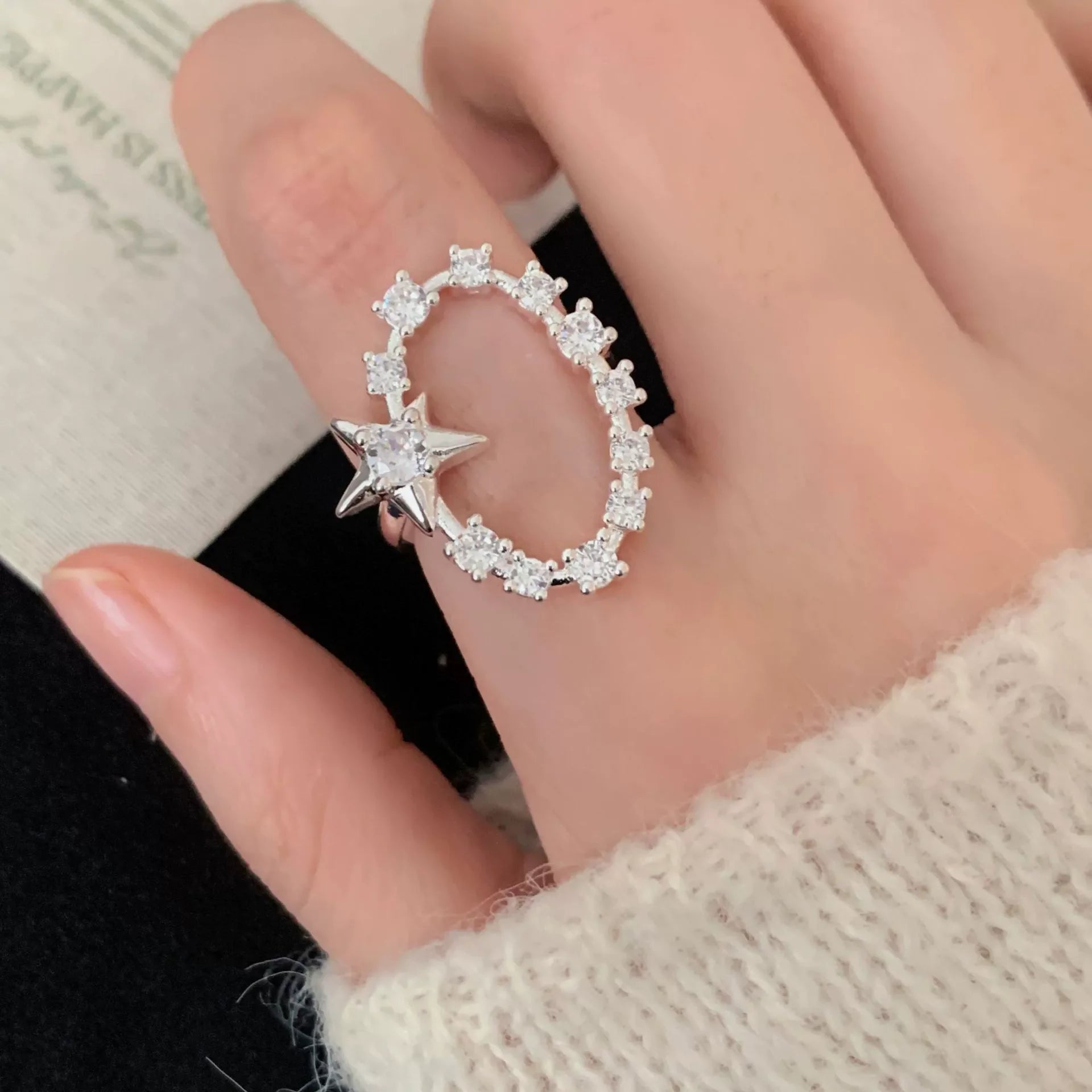 925 Sterling Silver Rings for Women Couple Minimalist Handmade Simple BIg Ring Party Jewelry Gift Prevent Allergy