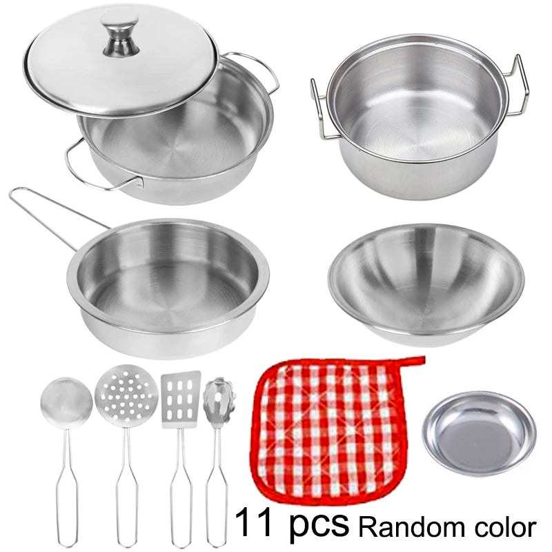 Kitchen Set Pretend Play Simulated Kitchen Toy Children Role Playset Cooking Set Educational Gift for Kids Girls Boy