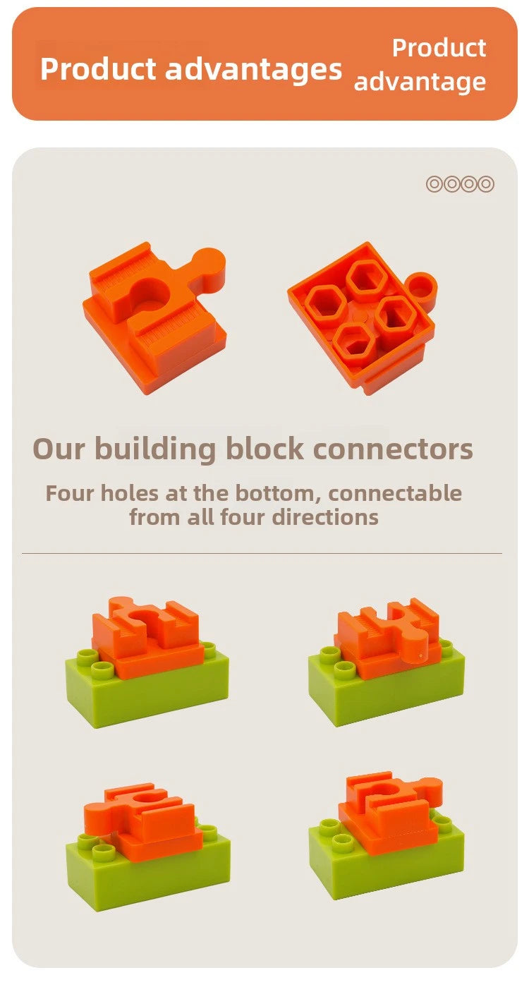 All Kinds Connectors Wooden Train Track Accessories Universal Plastic Building Blocks Adapters Fit for Brand Wooden Track Toys