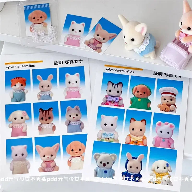 Sylvanian Families High-looking cute ID photo sticker mobile phone hand account decoration waterproof DIY sticker big head photo