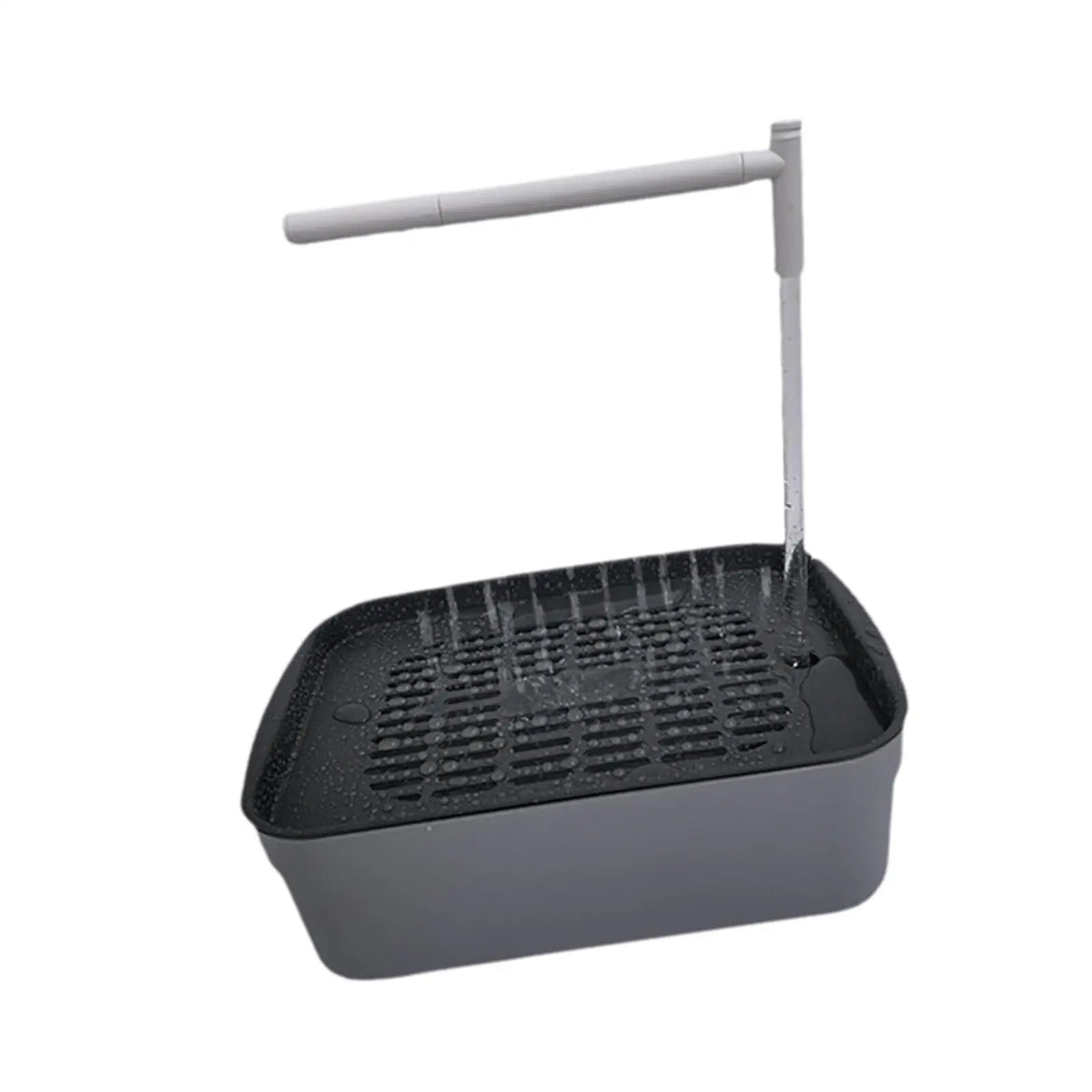 Automatic Bird Bath Tub with Running Water for African Grey Ferret Cockatiel