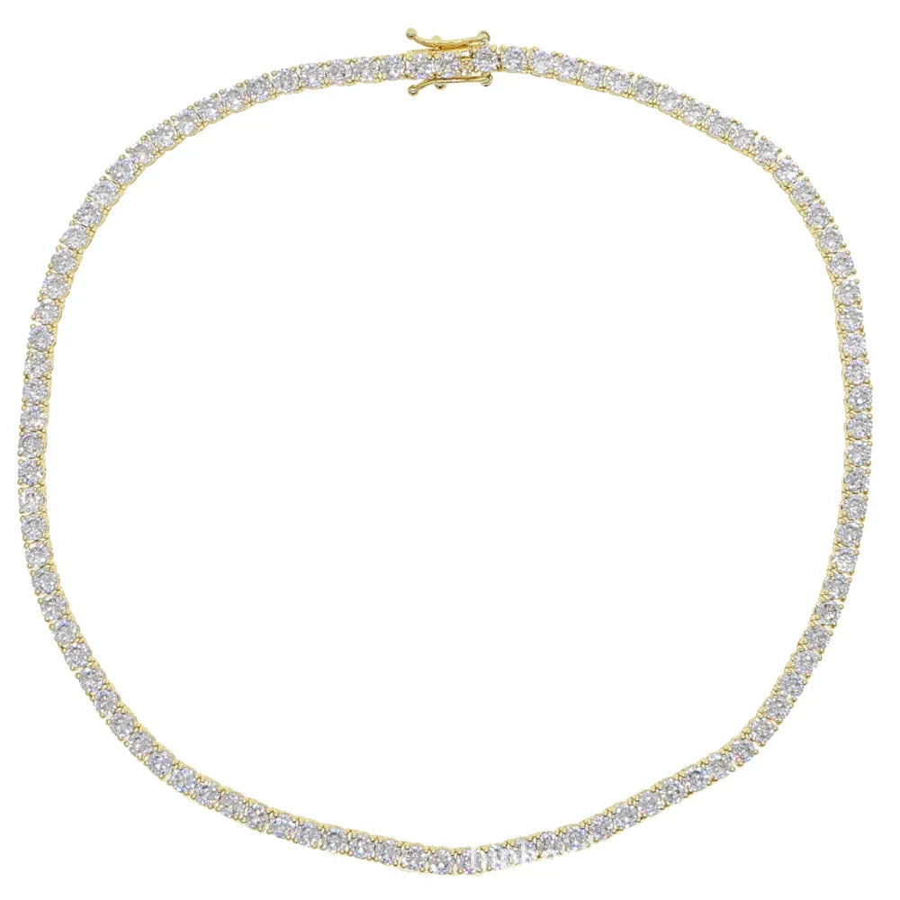 D VVS1 Moissanite Tennis Necklace For Women Top Quality 100% 925 Sterling Silver Sparkling Party Fine Jewelry