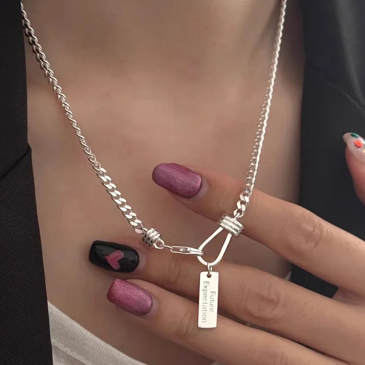 VENTFILLE 925 Sterling Silver Bead Geometry Necklace for Women Girl Korean Design Versatile Choker Jewelry Dropship Wholesale