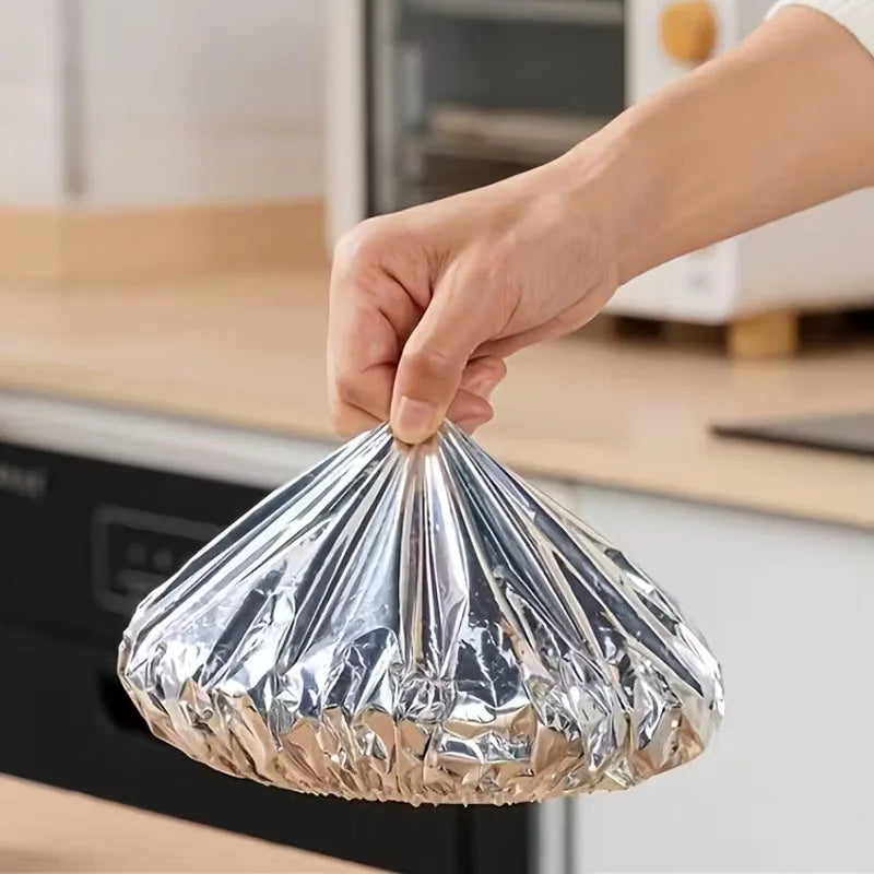 Aluminum Foil Film Food Cover Food Grade Fresh-keeping Packaging Bag Fruit Vegetable Storage Bag Kitchen Insulation Artifact Lid
