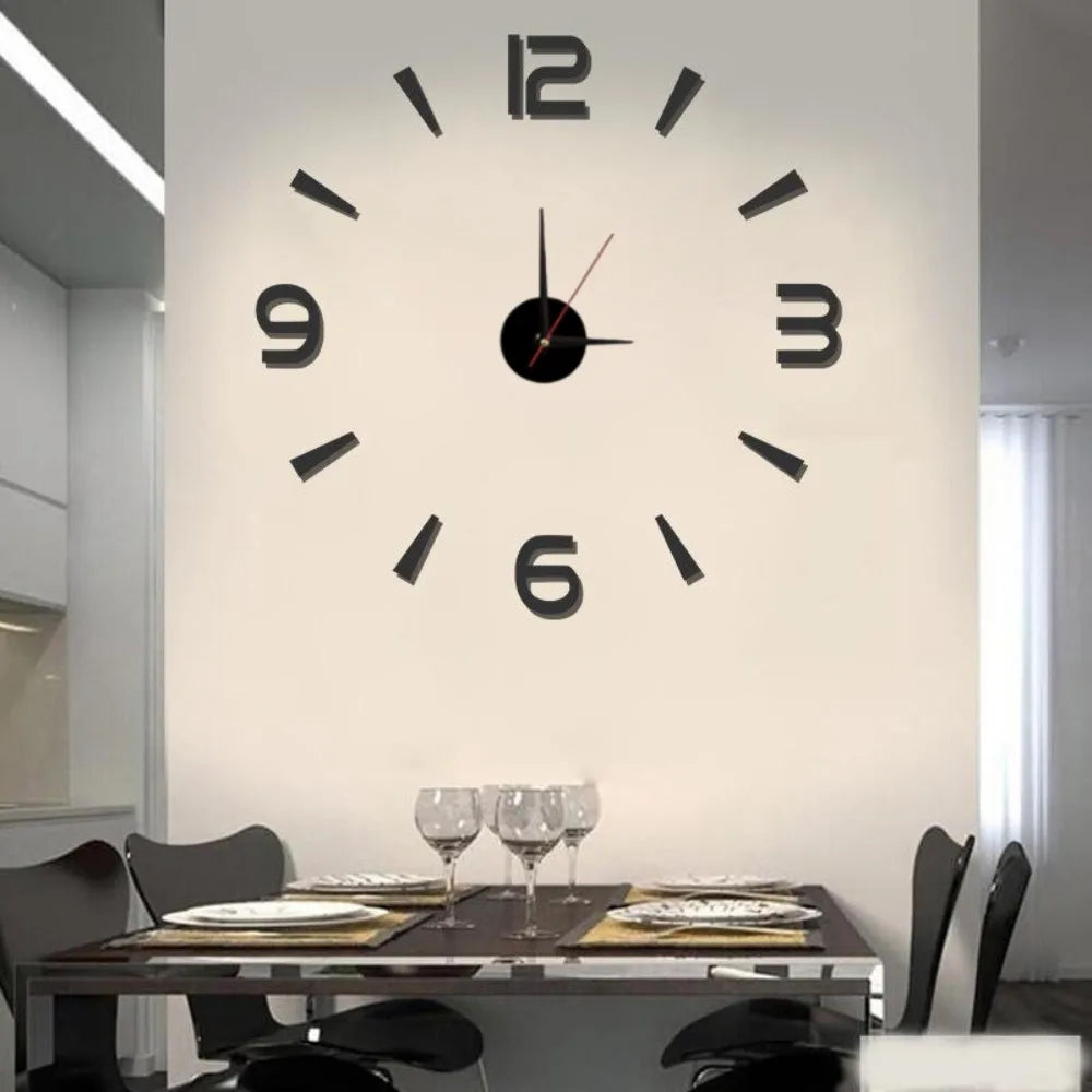 Large 3D Wall Clock Luminous Classic Wall Clocks DIY Digital Clock Wall Watches Stickers Silent Clock for Home Living Room Table