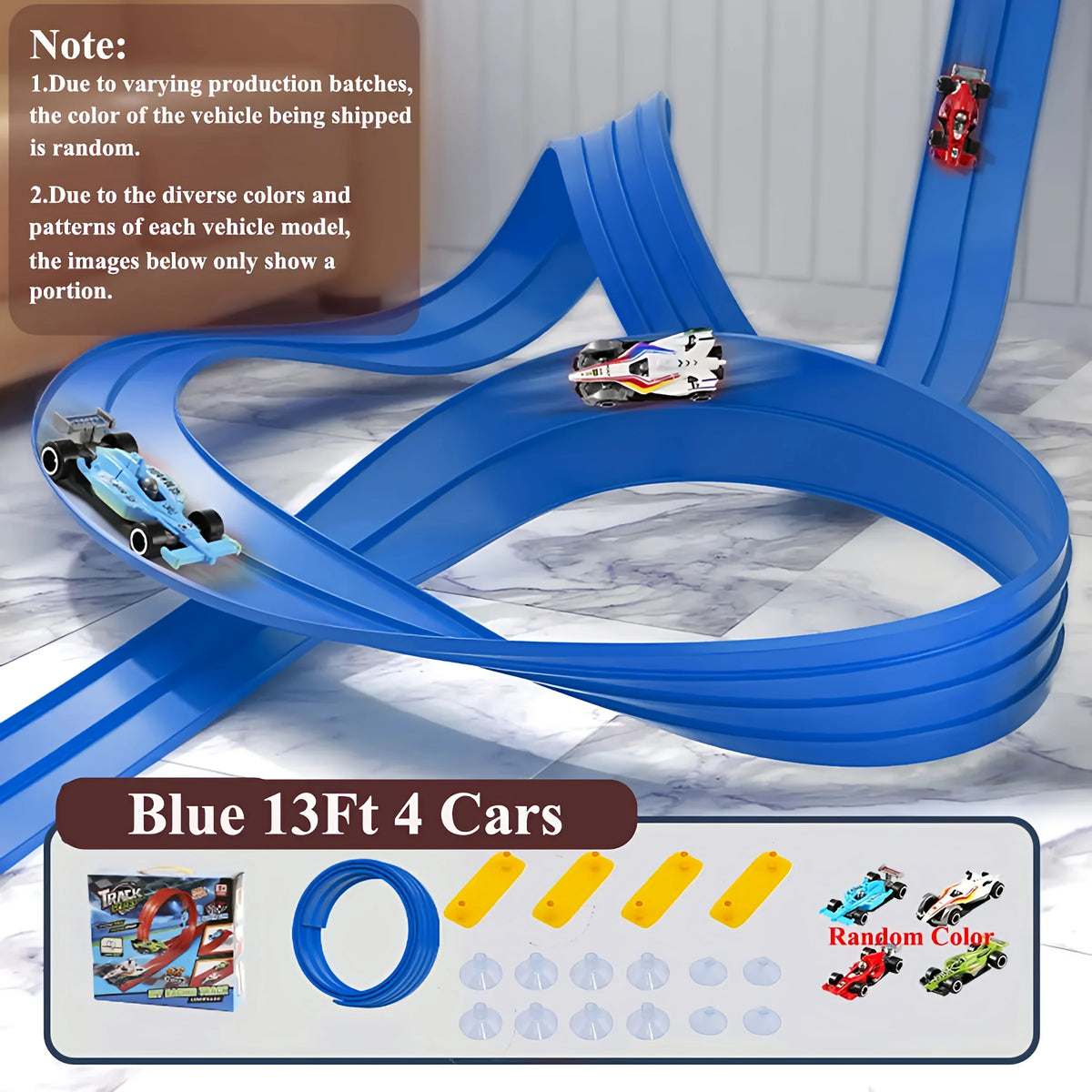 DIY Flexible Race Track Children Toys Double-track Racing Car Ramp Compatible 1/64th Cars Portable Rolls Up Boy Christmas Gift