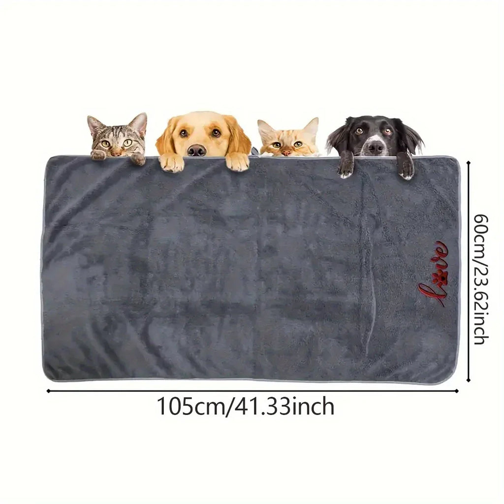 Quick Drying Dog and Cat Towels Soft Fiber Towels Bath Towel Pet Bathrobe Covenient  Cleaning Towel Pet Supplies