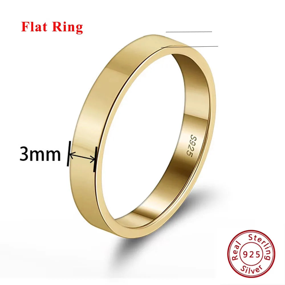 Effie Queen Fashion 925 Sterling Silver Ring Perfect Polished Simple Design Unisex Jewelry Propose Wedding Jewelry Gift APR33