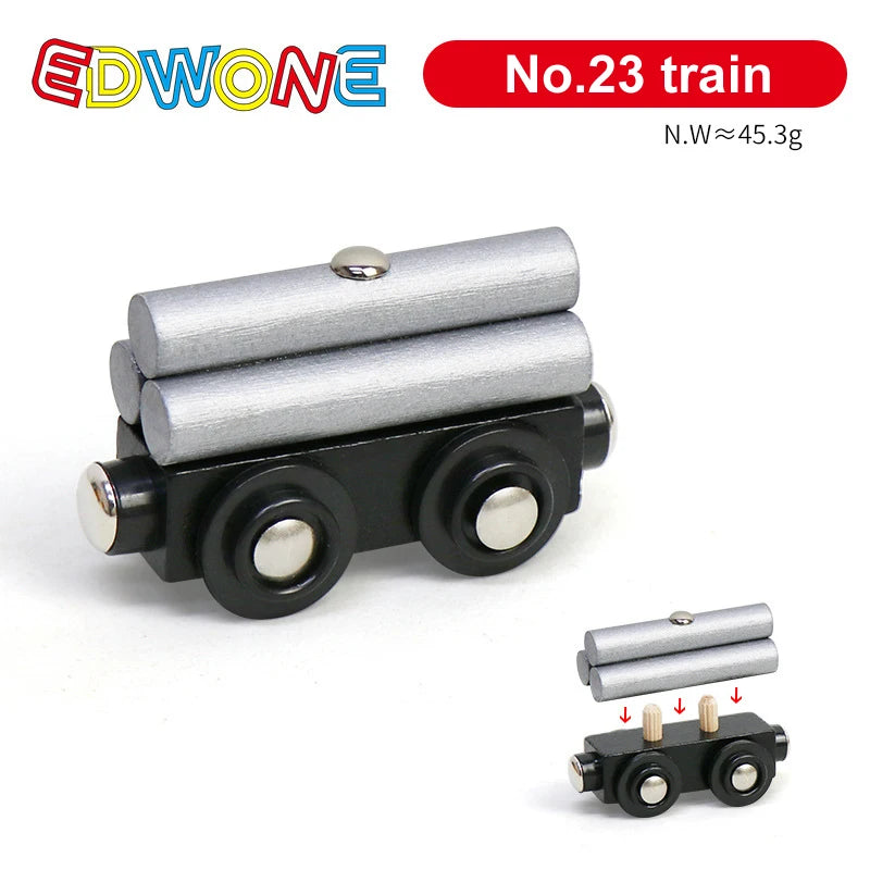 1pcs Magnetic Train Toys Wooden Train Locomotive Car Truck Railway Accessories Fit for Wooden Tracks Toys Gifts