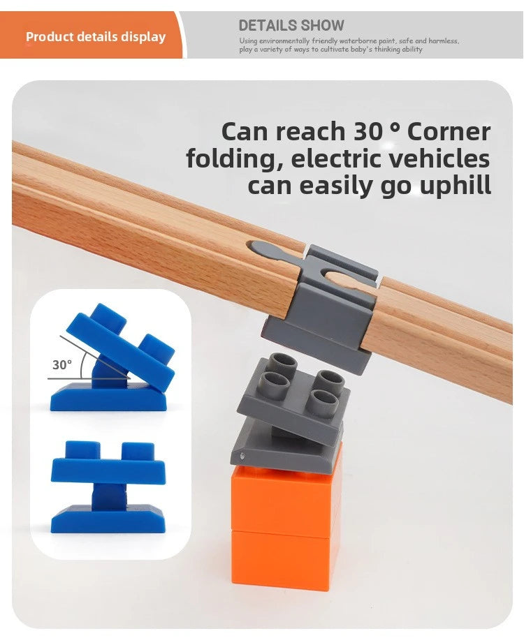 All Kinds Connectors Wooden Train Track Accessories Universal Plastic Building Blocks Adapters Fit for Brand Wooden Track Toys