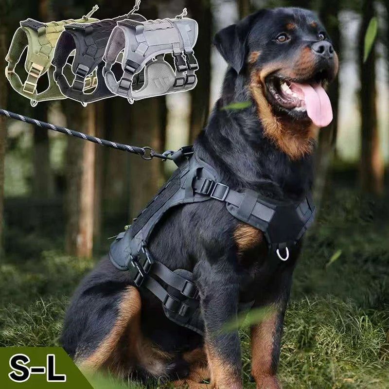 Big Dog Tactics Training Vest Harness Multi Functional Nylon Dog Adjustable Comfortable Control Dog Chest Harness Pet Supplies