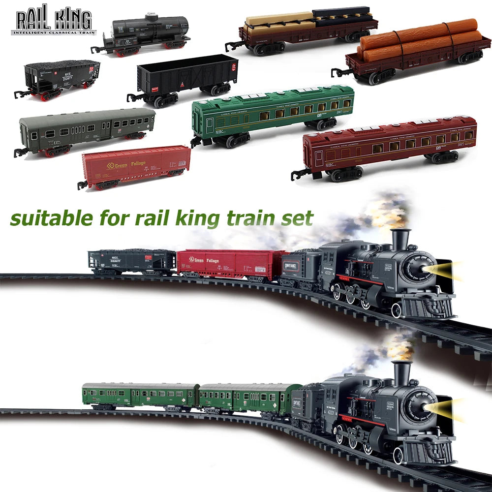 3cm Width wheel Train Track Cargo Car Carriage Wagon Model Guage Accessories DIY Toy Classic Electric Trains Rail King Trian Set