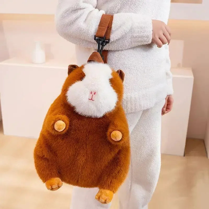 Cute Cartoon Guinea Pig Plush Backpack Soft Stufted Animal Dolls Kawaii Piggy Plushies Bag Student's Backpack Women's Handbag