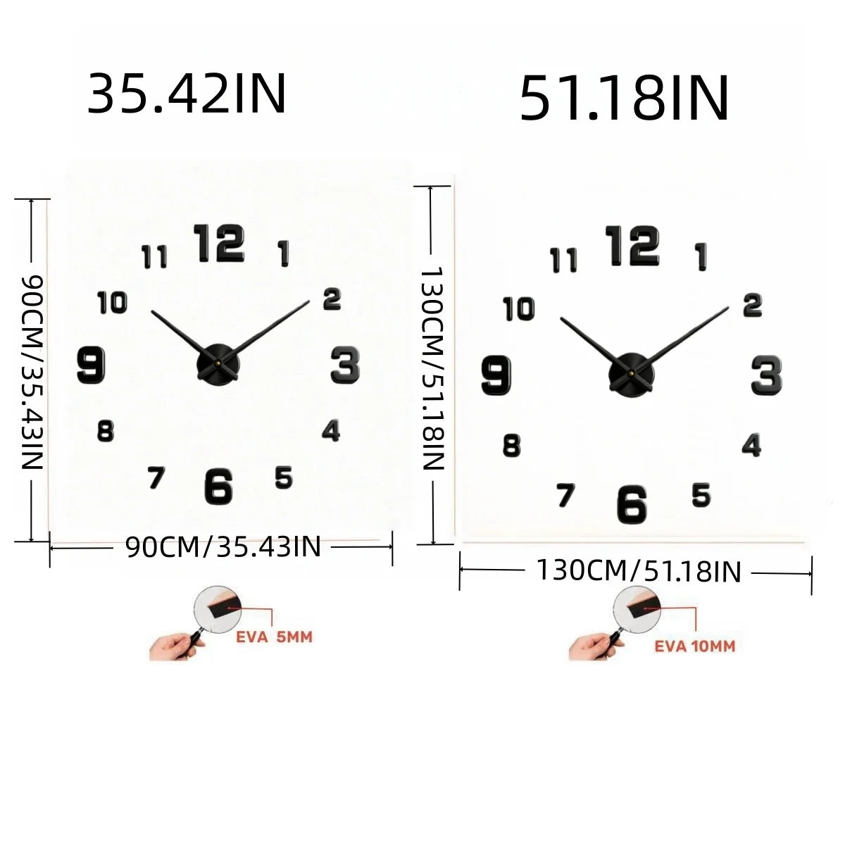 New Modern Design Large Wall Clock 3D DIY Quartz Clocks Fashion Watches Acrylic Mirror Stickers Living Room Home Decor Horloge