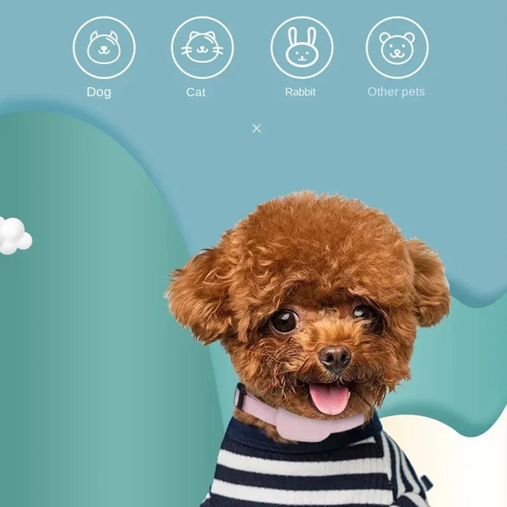 Pet GPS Tracker with Adjustable Collar Dog Tracker Smart Pet Locator for Dogs & Cats