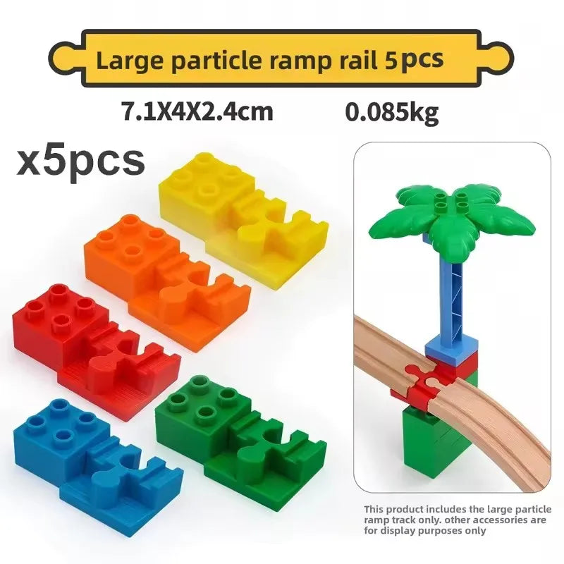 All Kinds Connectors Wooden Train Track Accessories Universal Plastic Building Blocks Adapters Fit for Brand Wooden Track Toys