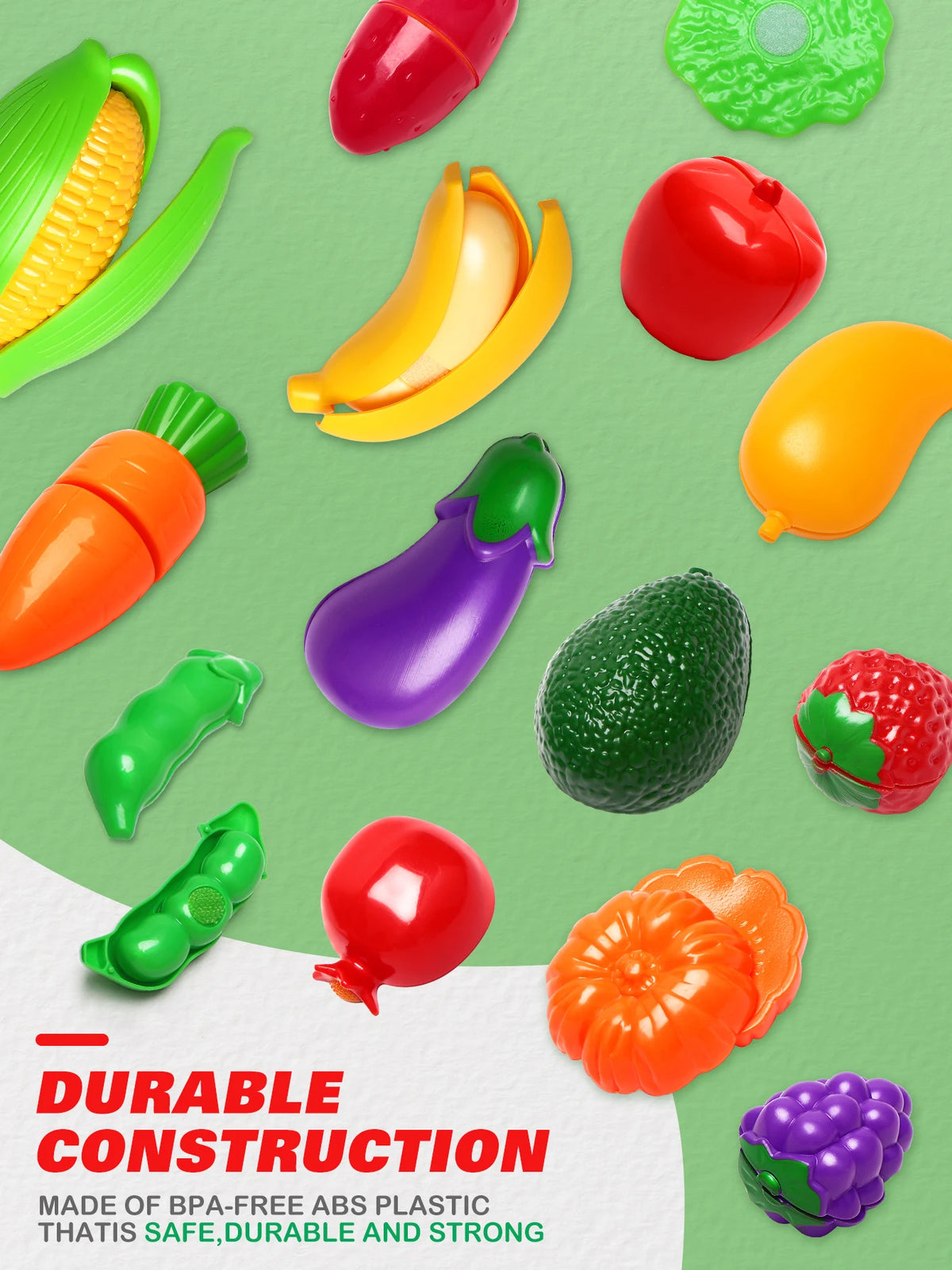 81pcs Kitchen Cute Fun Play Home Toys Simulation Fruit Kitchenware Vegetable Pizza