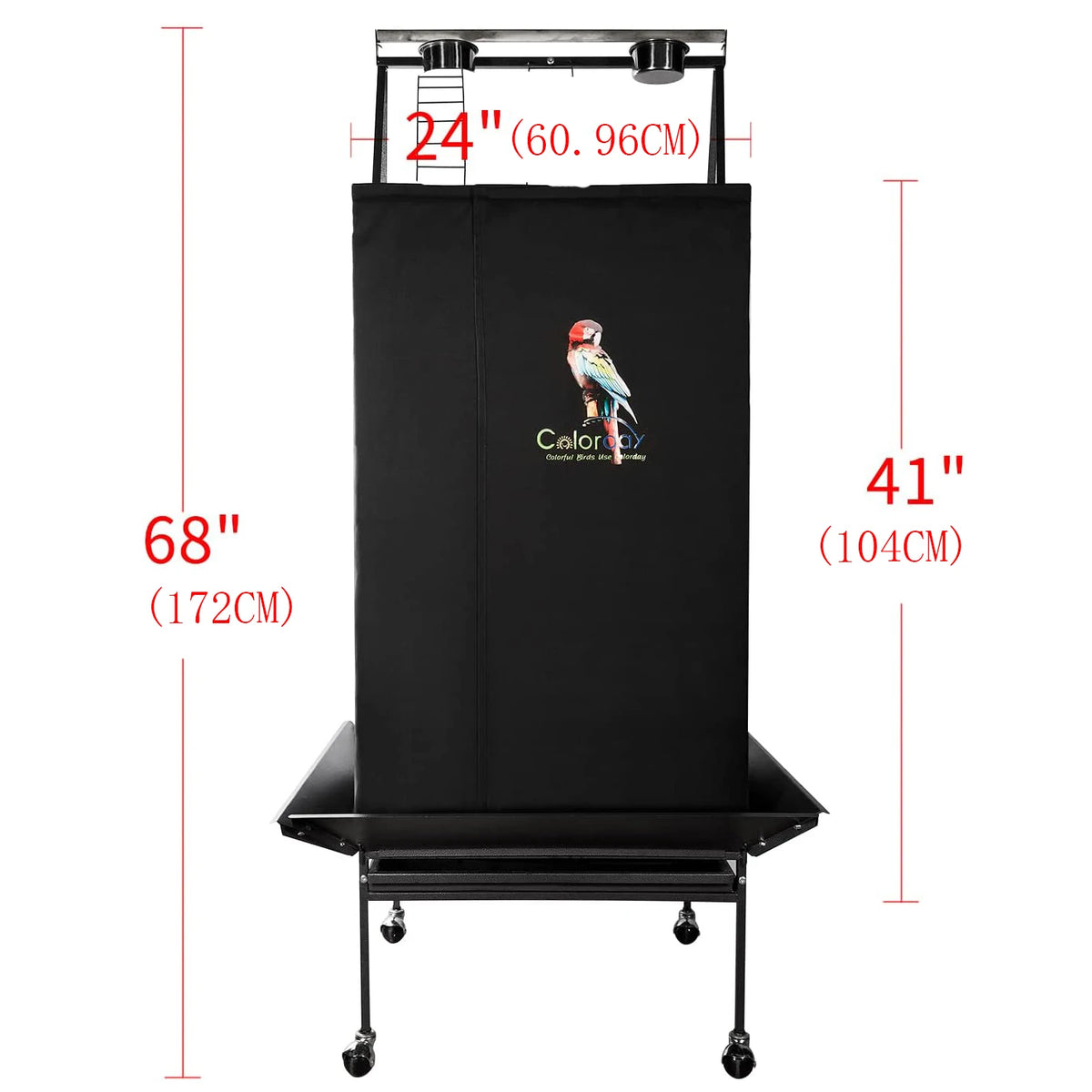 Black Bird Cage Shading Cover, Large Universal, Blackout, Breathable Parrot Cage, Good Night Covers