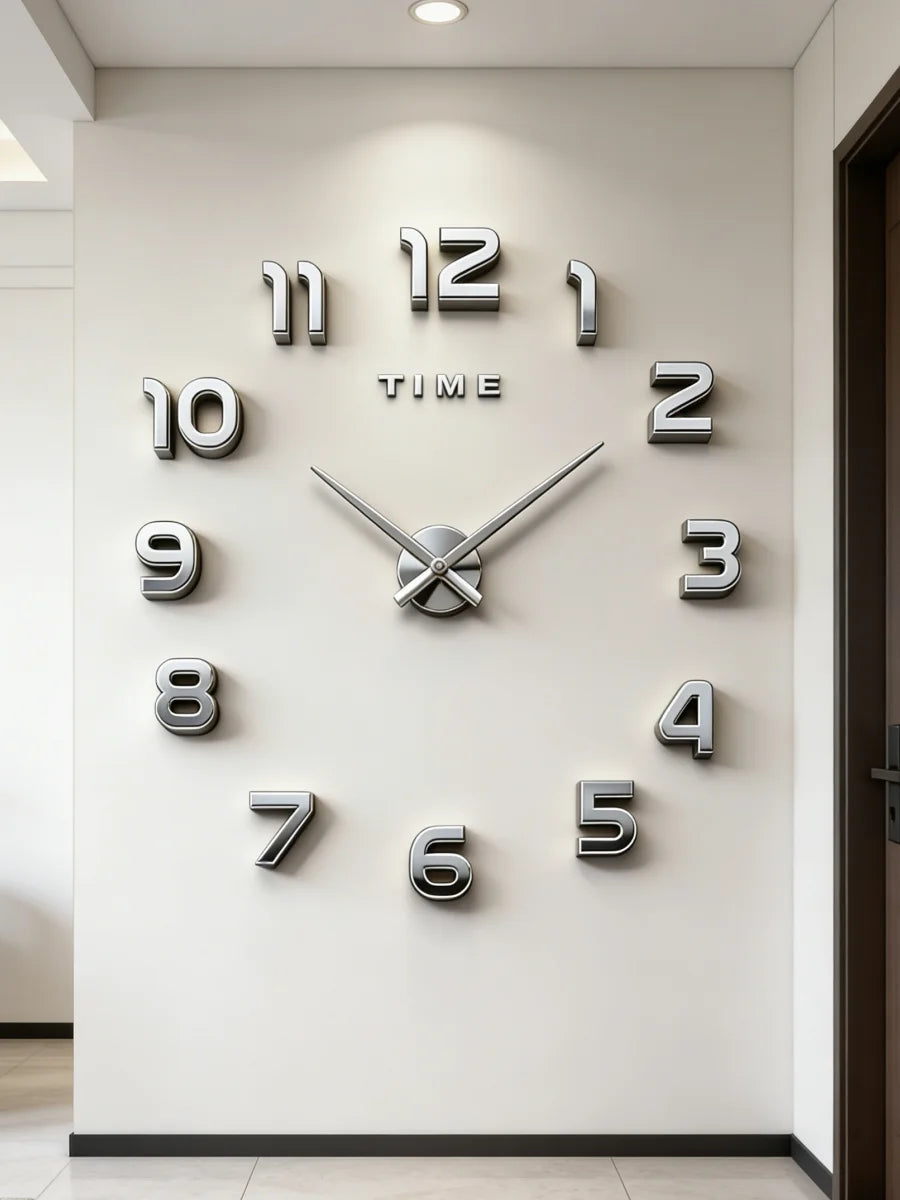 Large 3D Wall Clock Luminous Classic Wall Clocks DIY Digital Clock Wall Watches Stickers Silent Clock for Home Living Room Table