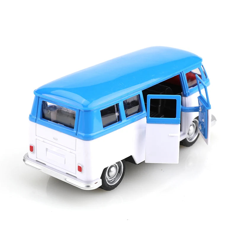 (bagged)1:38 Classical T1 Bus, Alloy Model Car, Simulated vehicle, children's alloy car, boy's toy model, car ornaments