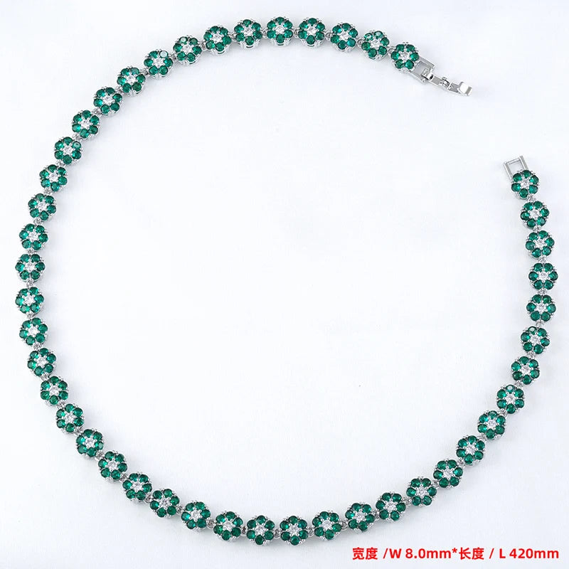 ZHUKOU Summer Dopamine Series Vibrant Colorful Flower Necklace Bracelet Wholesale:VL526 VL527