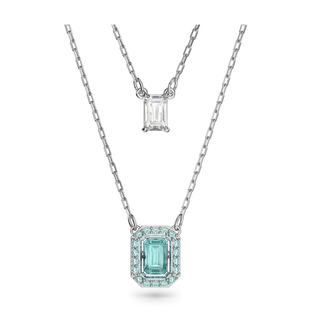 2026 New High-Quality Colorful Candy Butterfly Crystal Star Dancing Heart Double-Layer Simple Necklace - Valentine's Day Gift