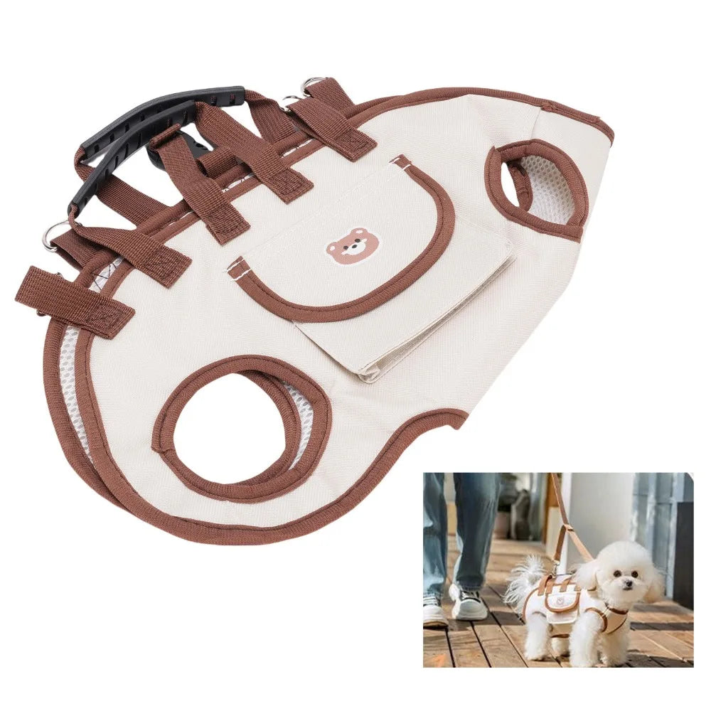 Durable Adjustable Strap Dog Lift Harness Breathable Portable Pet Carrier Cat Carrier Sling Puppy Cat