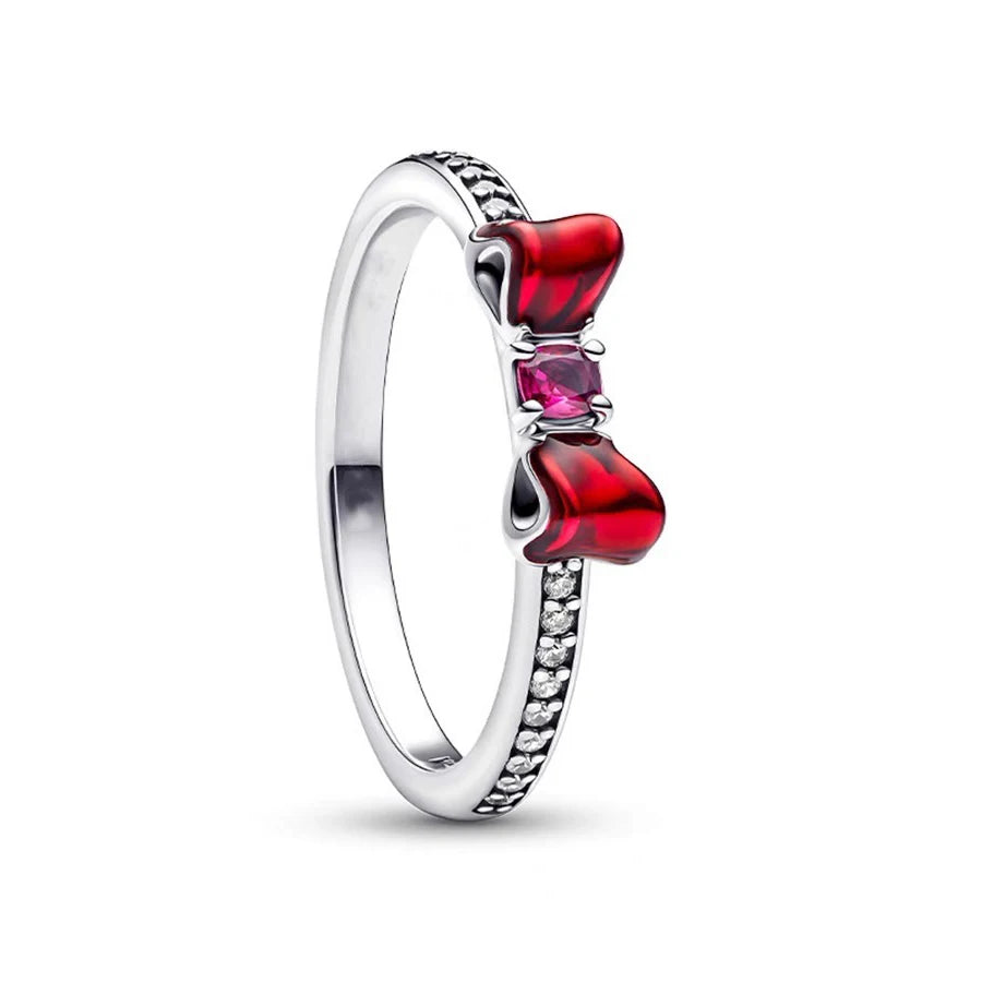 Christmas 925 Sterling Silver Crown Heart Flower Wing Zircon Sparkling Rings For Women Fine Jewelry wedding Anniversary Gifts