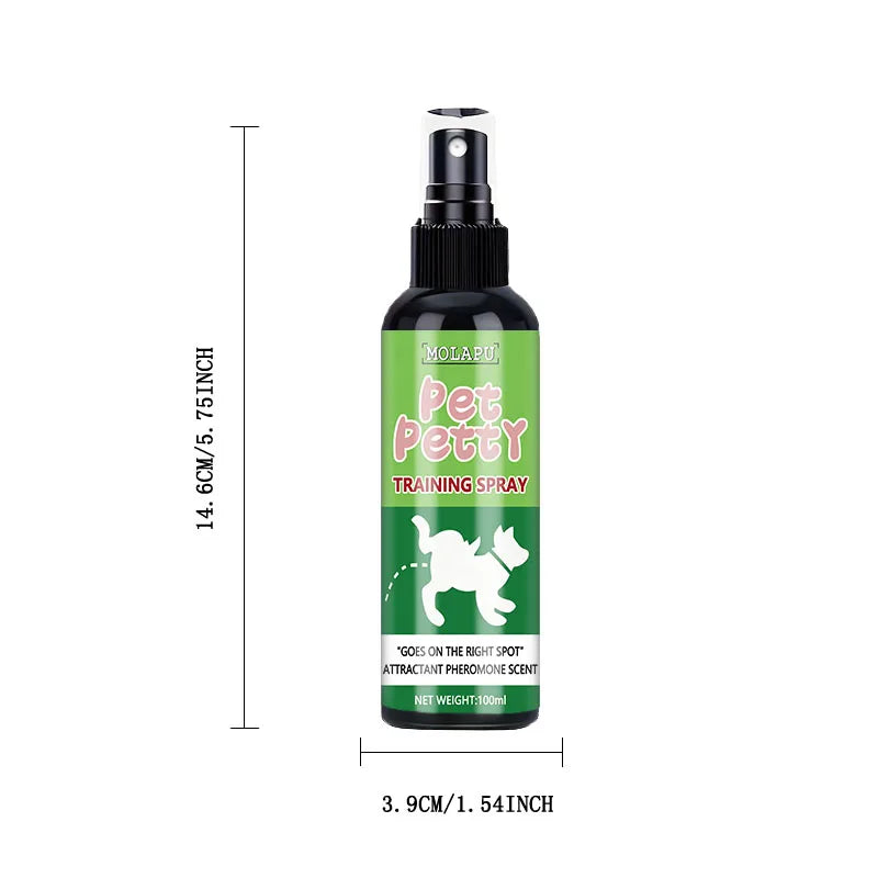 Instant Positioning Guide——Professional Pet Toilet Training Spray, Using Mild Pheromone Scent Signals to Help Puppies and Kittens Quickly Identify the Correct Indoor Location, Creating a Clean, Fast, and Mess-Free Daily H