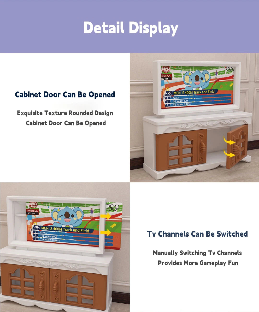 1/12 Dollhouse Furniture Living Bedroom Kitchen Bathroom Set Forest Animal Family Miniature Simulation Doll Accessories DIY Toy