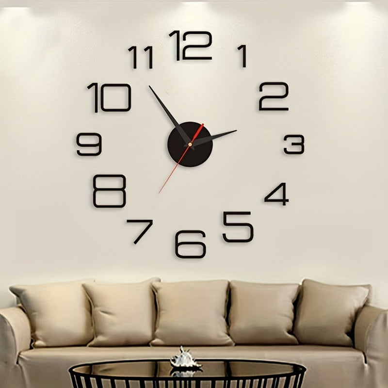 2023 Modern Design Large Wall Clock 3D DIY Quartz Clocks Fashion Watches Acrylic Mirror Stickers Living Room Home Decor Horloge