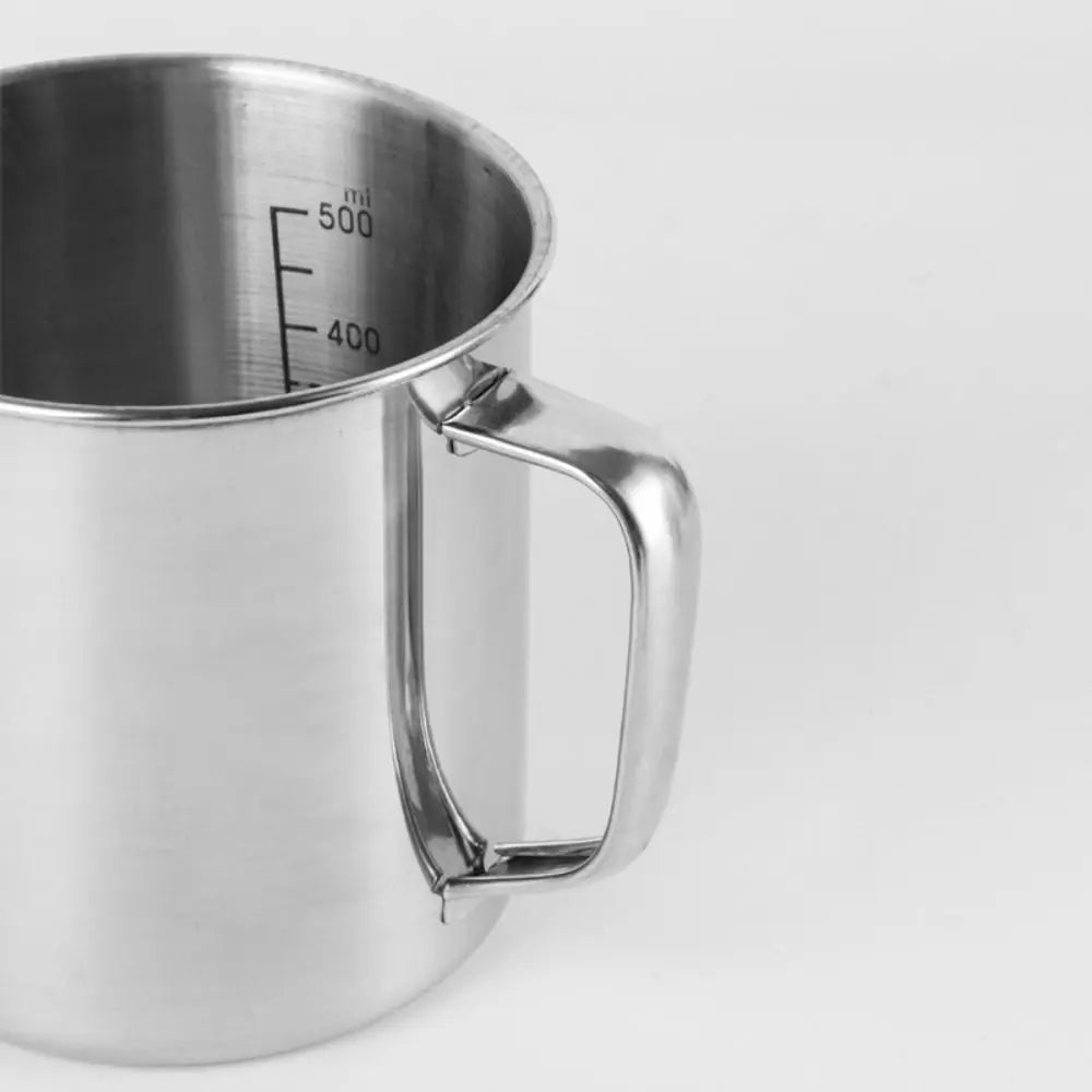 New Stainless Steel Laboratory Beaker Graduated Measuring Cups 500ml 1000ml 2000ml Espresso Mugs Baking Kitchen Tool