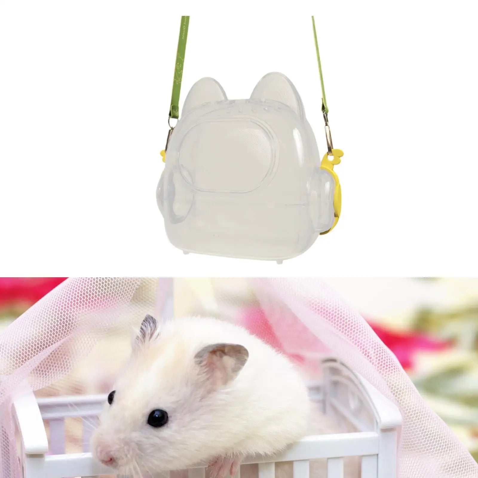 Hamster Travel Carrier Cage Habitat Traveling Transparent Chinchilla Cage for Hedgehog Vacation Small Animals Dwarf Hamster Mice