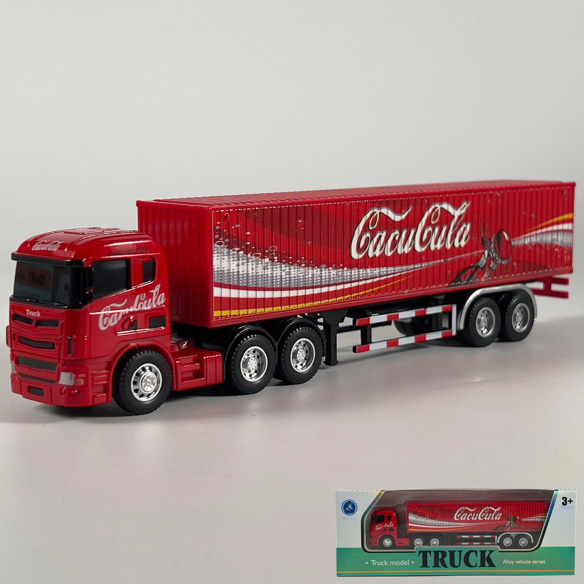 1:64 Scania Container Truck American Container Truck Alloy Diecast Model Car Home Decoration Ornaments Collections Hobby Holiday