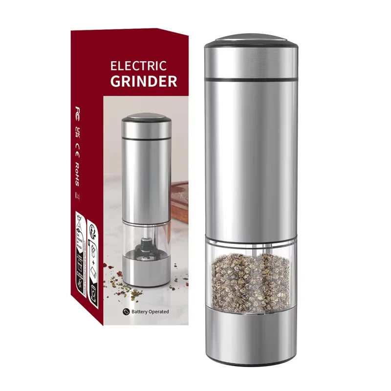1/2pcs Electric Automatic Salt And Pepper Grinder Set with LED Light Adjustable Spice Mill Kitchen Tools for Cooking