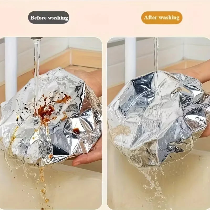 Aluminum Foil Film Food Cover Food Grade Fresh-keeping Packaging Bag Fruit Vegetable Storage Bag Kitchen Insulation Artifact Lid