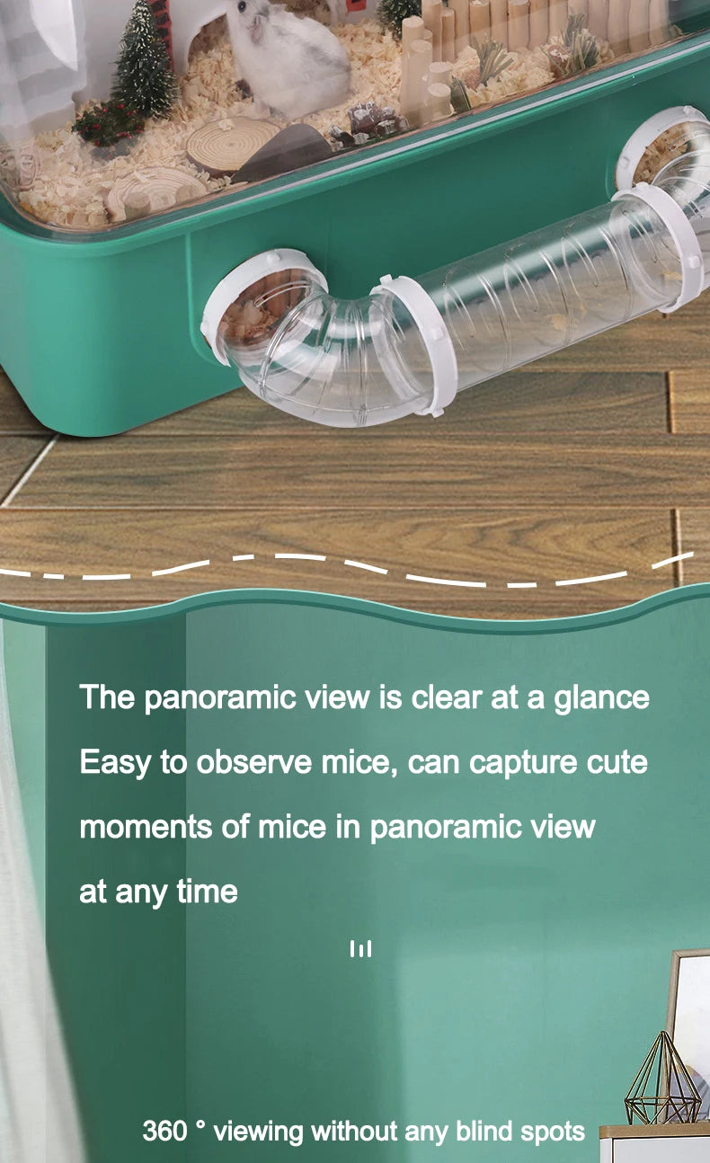 DIY Tunnel Cage Hamster Cage Hamster Hose Tubing Toy Fun Platform Pet Home Drinking Water Bottle For Golden Hamster Fun Tunnel