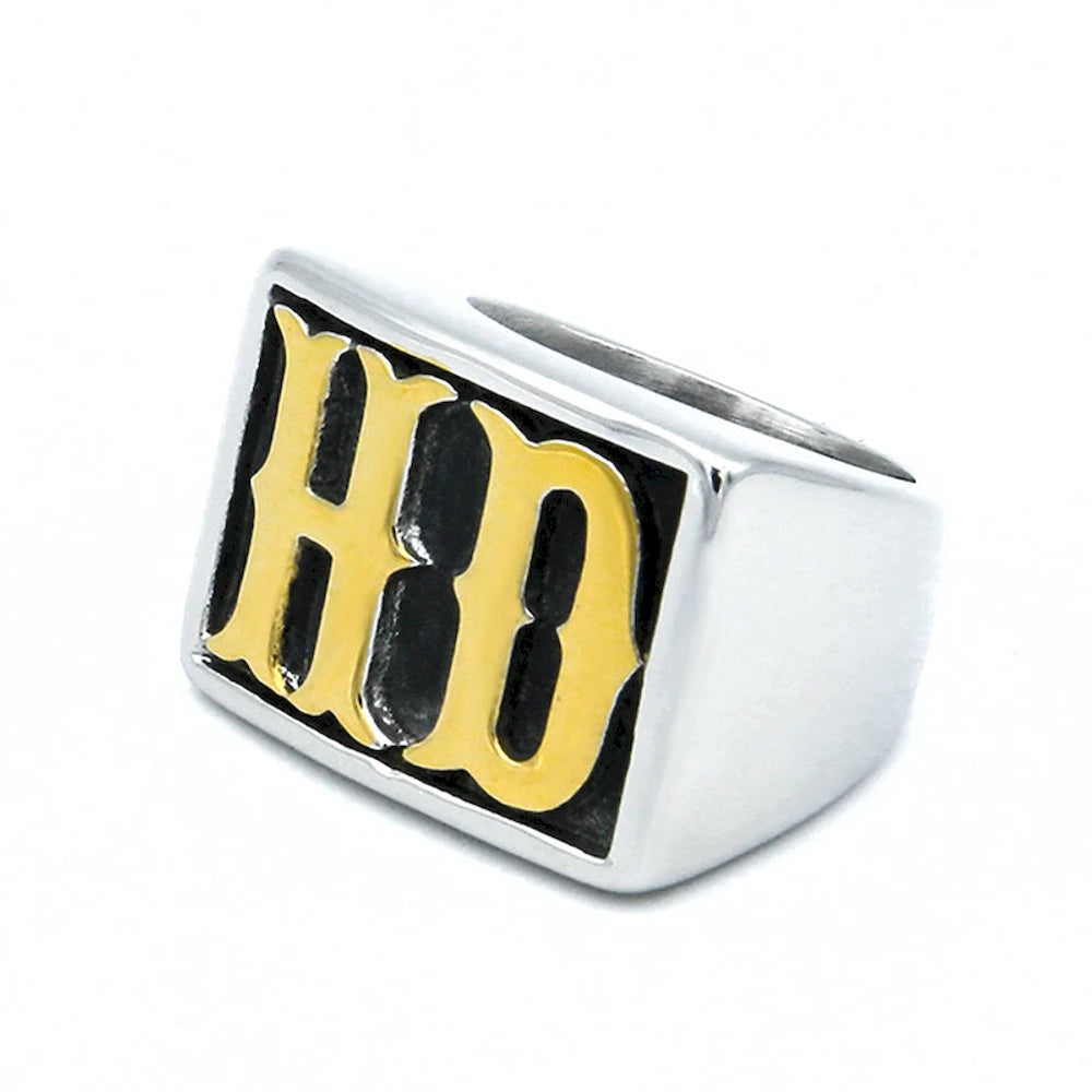 7/8/9/10/11/12/13 Stainless Steel Gold Silver Color Letter HD Waterproof Men Ring Punk Finger Jewelry Drop Shipping Wholesale