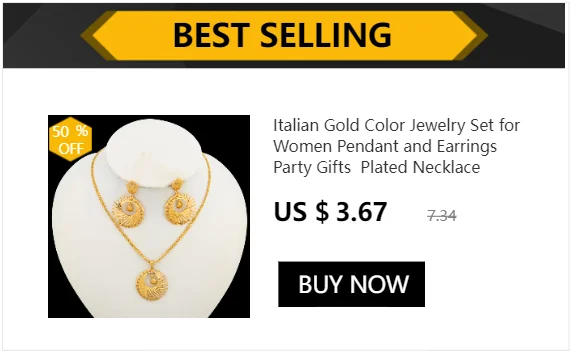 Italian  Gold Color Jewelry Set for Women Small Design Earrings and Necklace 2Pcs Set for Party Daily Wear Girls Gifts Jewelry