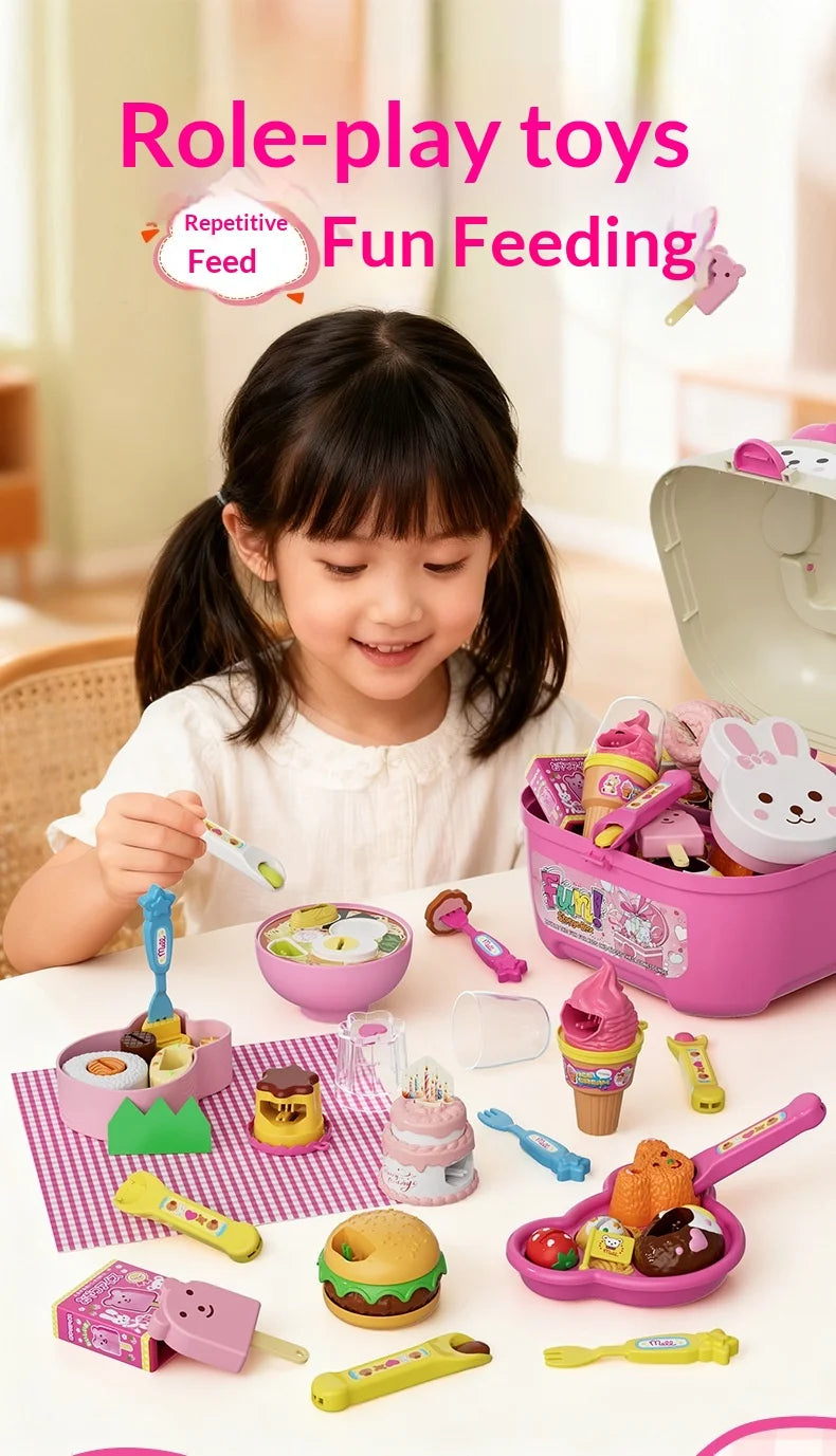 Pudding Feeding Toy Jelly Strawberry Pudding Storage Box Set Toy
