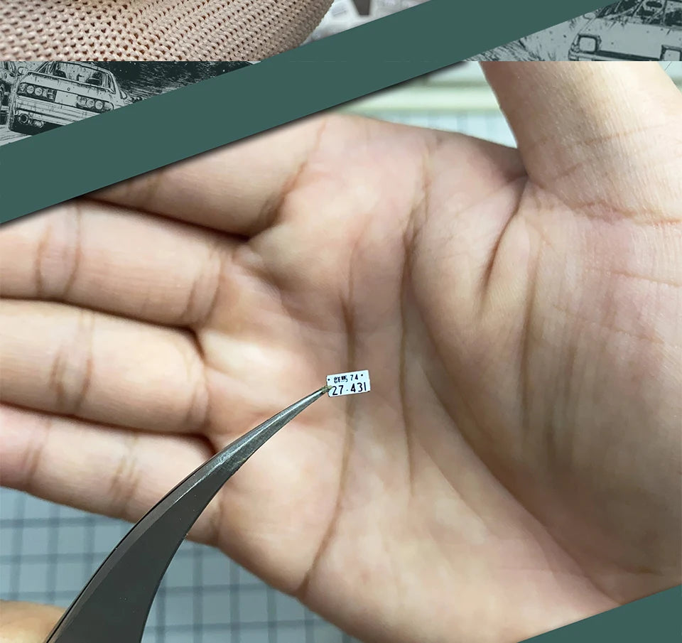 1:64 Alloy Car Model Alexen XK0001-XK0023 Metal License Plate Number Plate 1/64 Model Accessories Making Tools Hobbyist DIY