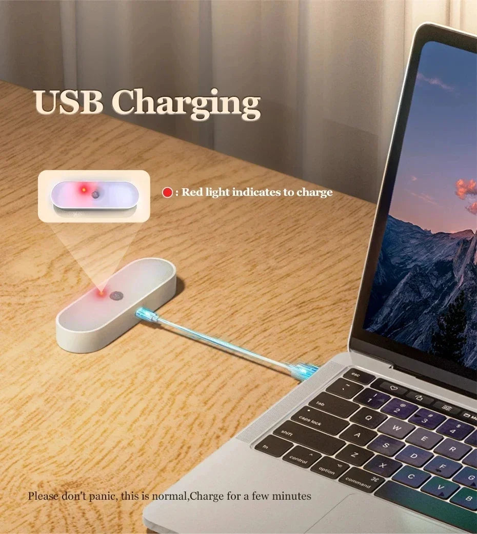 Night Lights Wireless LED Motion Sensor Lamp USB Rechargeable Magnetic For Kitchen Closet Wardrobe Stairs Lighting