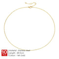 EMANCO 10PCS Fine Chain Necklace Stainless Steel Gold-Plated Women's Collar Gift Fine Jewelry DIY Wholesale