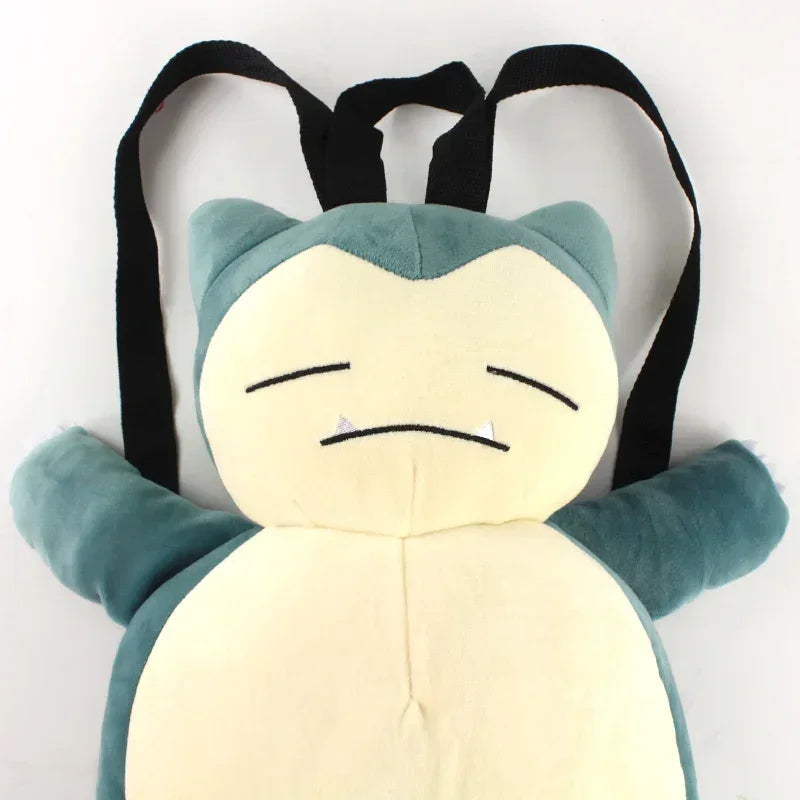 Pokemon Cartoon Snorlax Plush Backpack Kawaii Doll Plush Bag Cosplay Props Christmas Gifts Kids Schoolbag