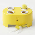 Multifunctional Cat Toy: Whack-a-Mole Toy with Rotating Feather Teaser Stick, Self-Entertainment Gadget, Electric Cat Toy